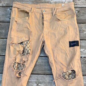 Custom Kollar X Gucci Patchwork Jeans Size 34